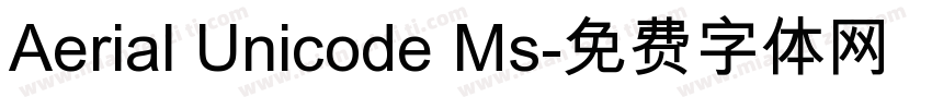 Aerial Unicode Ms字体转换